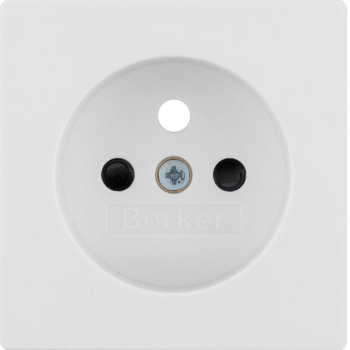 Berker - Afwerkingsset voor wandcontactdoos met penaarde Berker Q.1/Q3 polarwit, fluweel - 3965766089