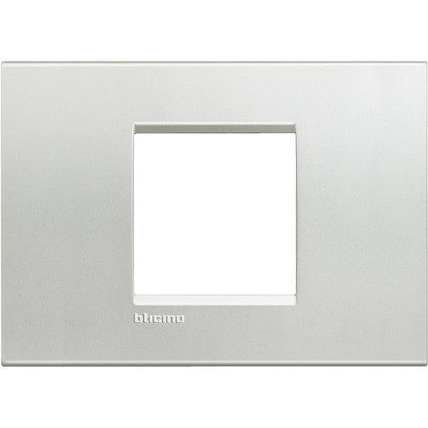 Bticino - LL-Afdekpl. rechth breed 2 mod zilver - LNA4819AG