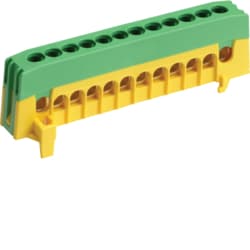 Hager - Aansluitklem voor DIN-rail, 12 x 16 mm² voor aarding, IP20 - KM12EF