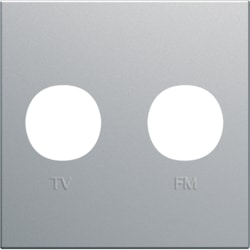 Hager - Centraalplaat voor TV+FM-stopcontact gallery 2M titanium - WXD253T