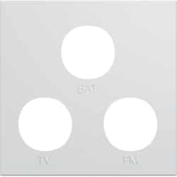 Hager - Centraalplaat voor TV+FM+SAT-stopcontact gallery 2M polarwit - WXD256B