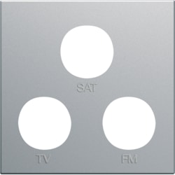 Hager - Centraalplaat voor TV+FM+SAT-stopcontact gallery 2M titanium - WXD256T