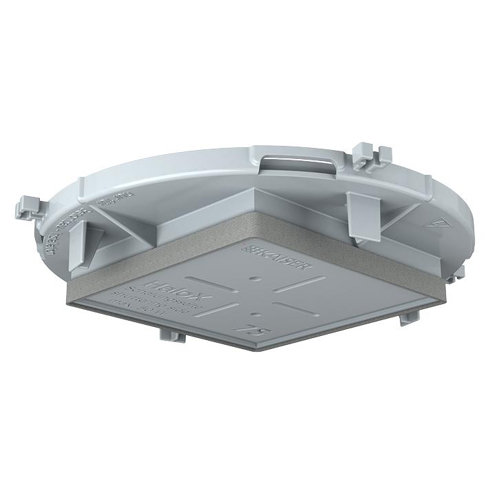 Helia - Inbouwbehuizing, HaloX® 100 frontdeel voor zichtbeton plafonddoorvoer Ø 75x75 mm - 1281-69