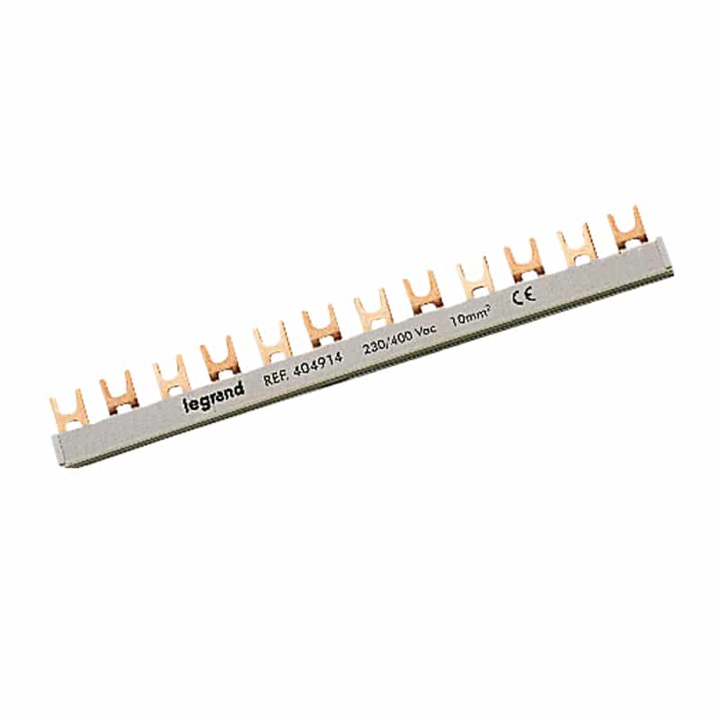 Legrand - Aansluitrail met vorken 2P 56 modules - 16mm² - 404914