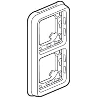 Legrand - Artic doos 2 mechanismen vert. wit antibact. - 070743