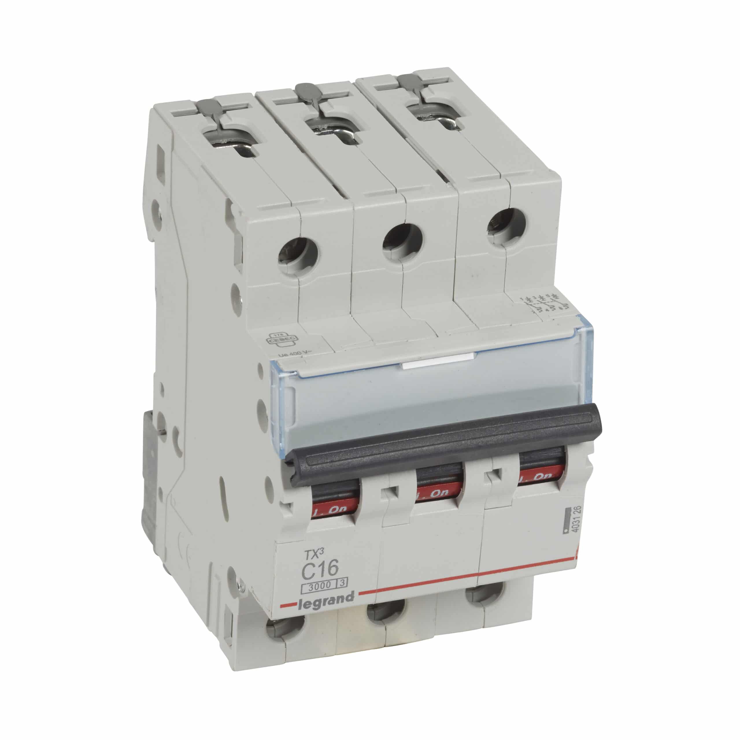 Legrand - Aut. TX³ 3000A 3P C16 400V - 3 modules - 403126