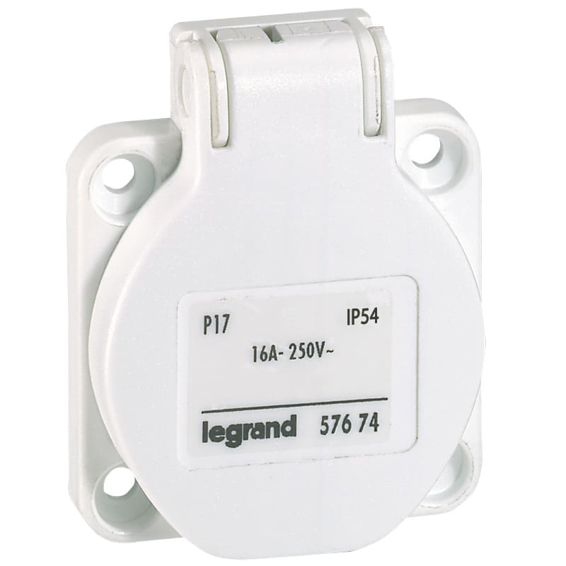 Legrand - Contactd.huish.inpl. P17 - wit 250V-16A-2P+A-kl.hartafst. - 057674