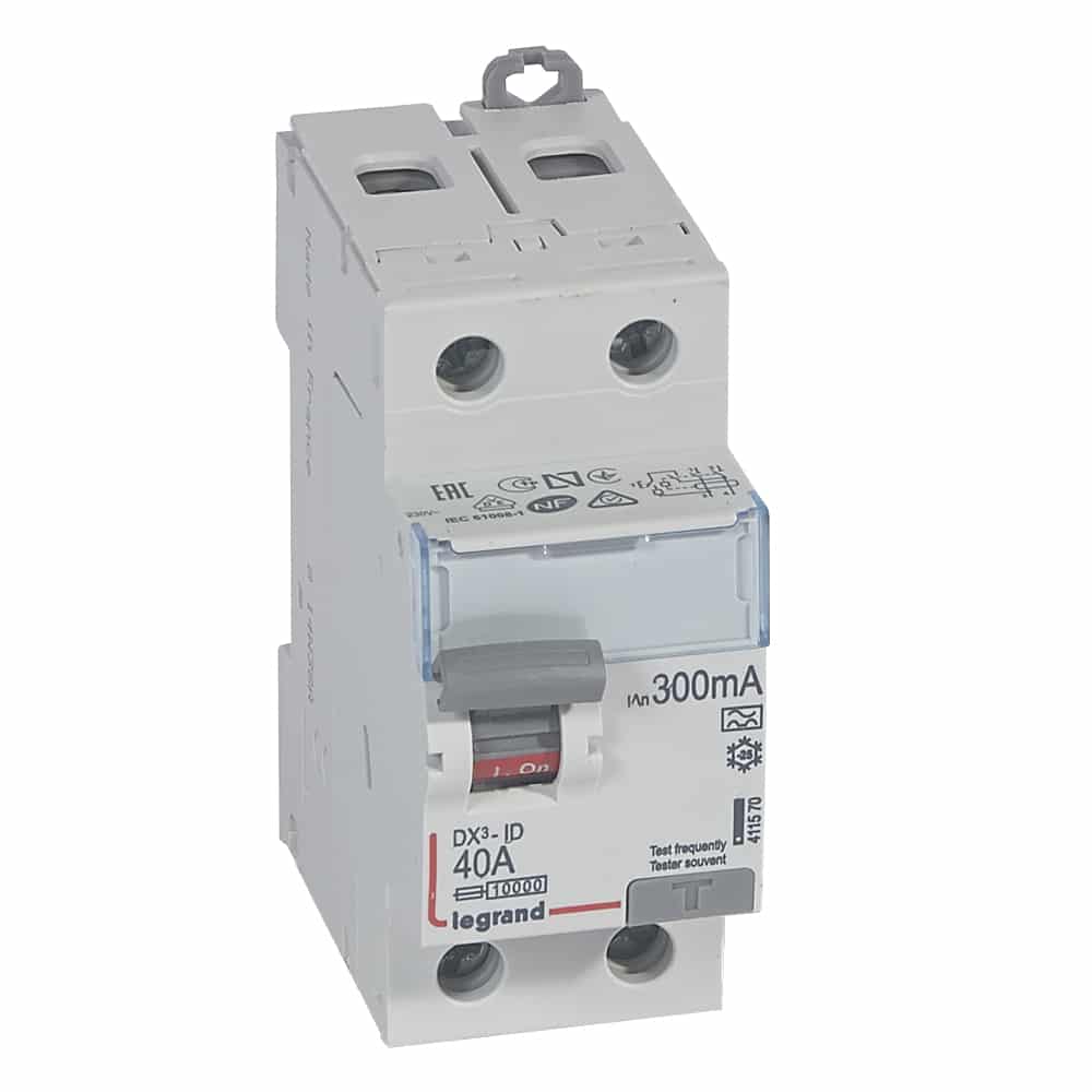 Legrand - Diff schak DX³ 2P 300mA 40A Type A - 2 modules - 411570