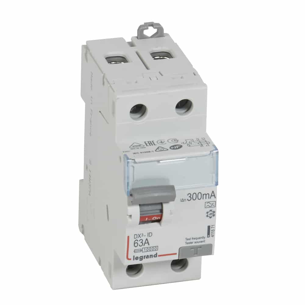 Legrand - Diff schak DX³ 2P 300mA 63A Type A - 2 modules - 411571