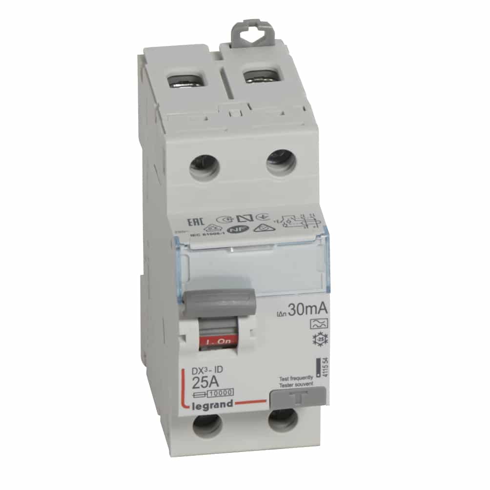 Legrand - Diff schak DX³ 2P 30mA 25A Type A - 2 modules - 411554