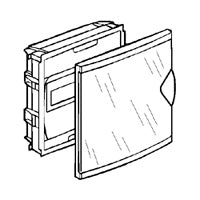 Legrand - Inbouwkast 1 rij - 6 + 2 mod. Met doorz. isolerende deur - 001420