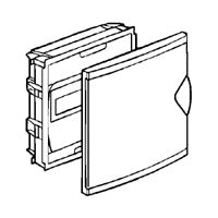 Legrand - Inbouwkast 1 rij - 6 + 2 mod. Met witte isolerende deur - 001410
