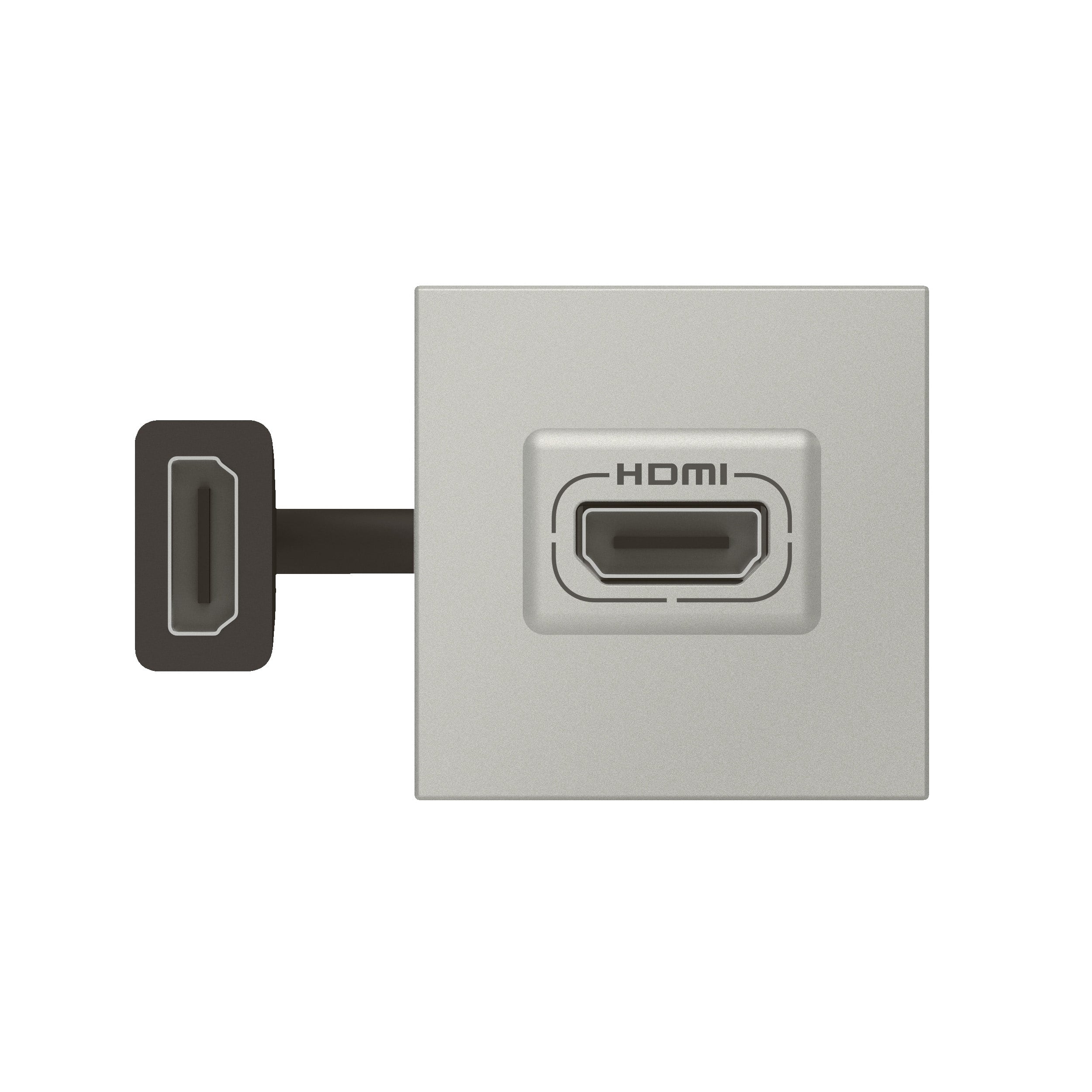 Legrand - Mosaic HDMI voorgemont. ctdoos 2 mod alu - 079279L