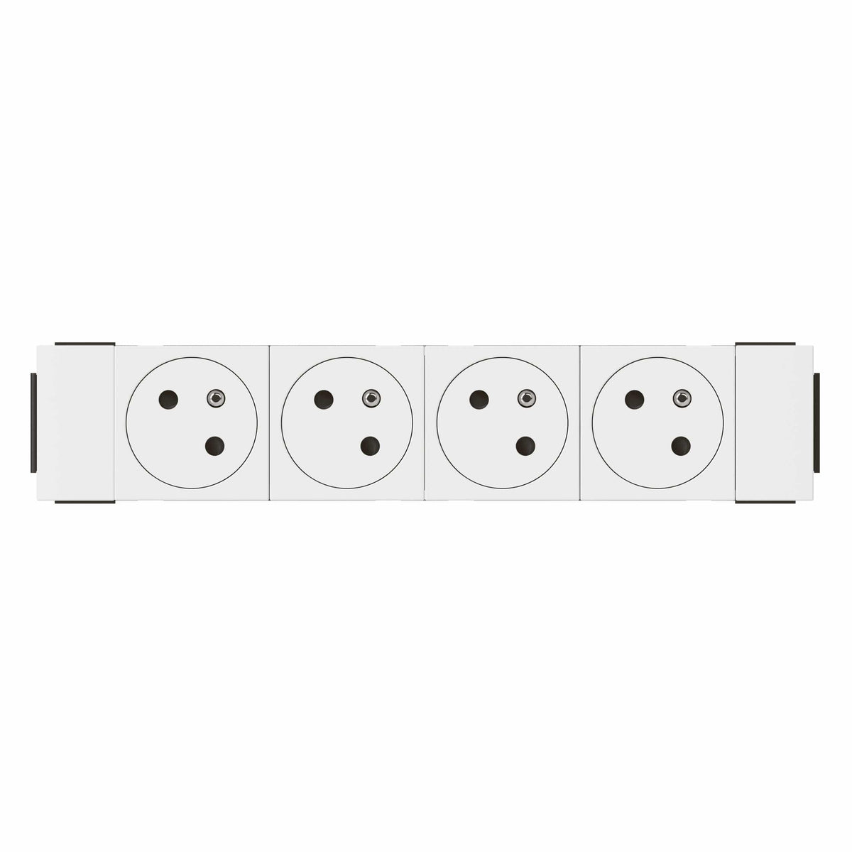 Legrand - Mosaic Link Stopcontact 4x2P+A -vlak- soluclip 8 modules wit - 077104L