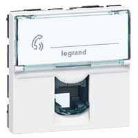 Legrand - Mosaic ctdoos ISDN 8 contacten 2 mod. Wit - 078734