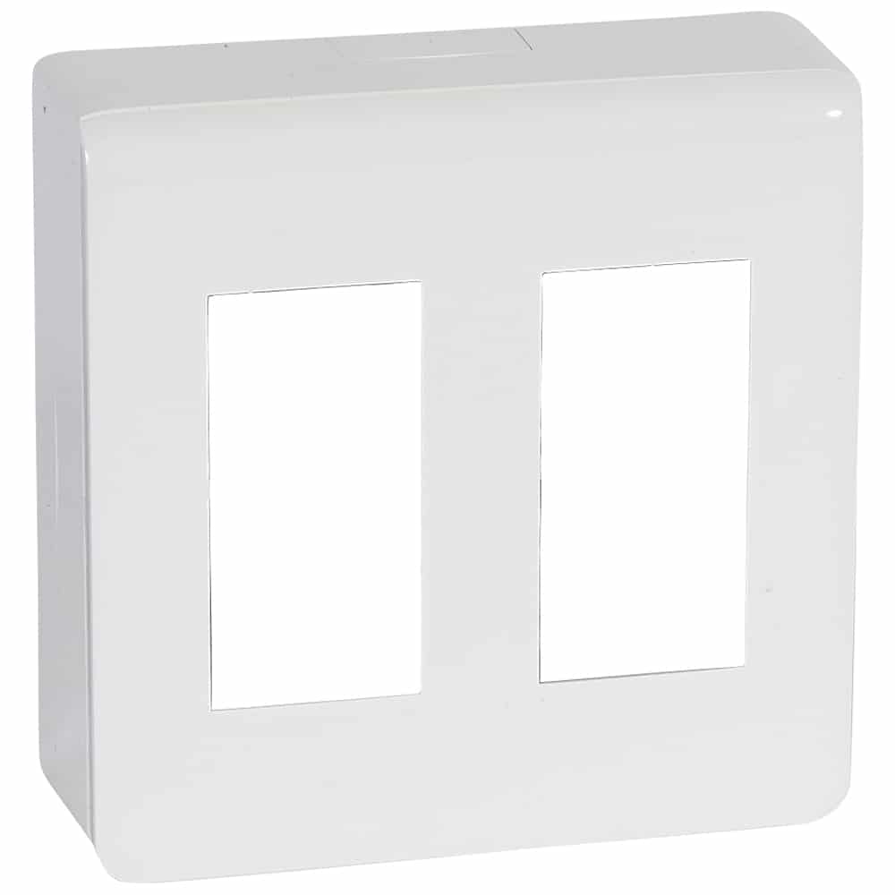 Legrand - Mosaic opbouwkit 2x4 mod met doos+tsschot+afdekplaat - 078886L