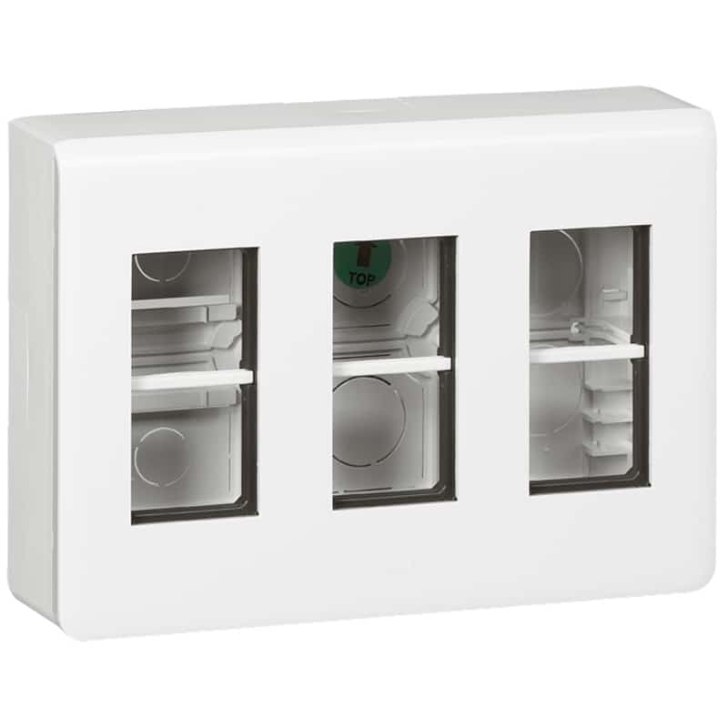 Legrand - Mosaic opbouwkit 3x4 mod met doos+tsschot+afdekplaat - 078887L