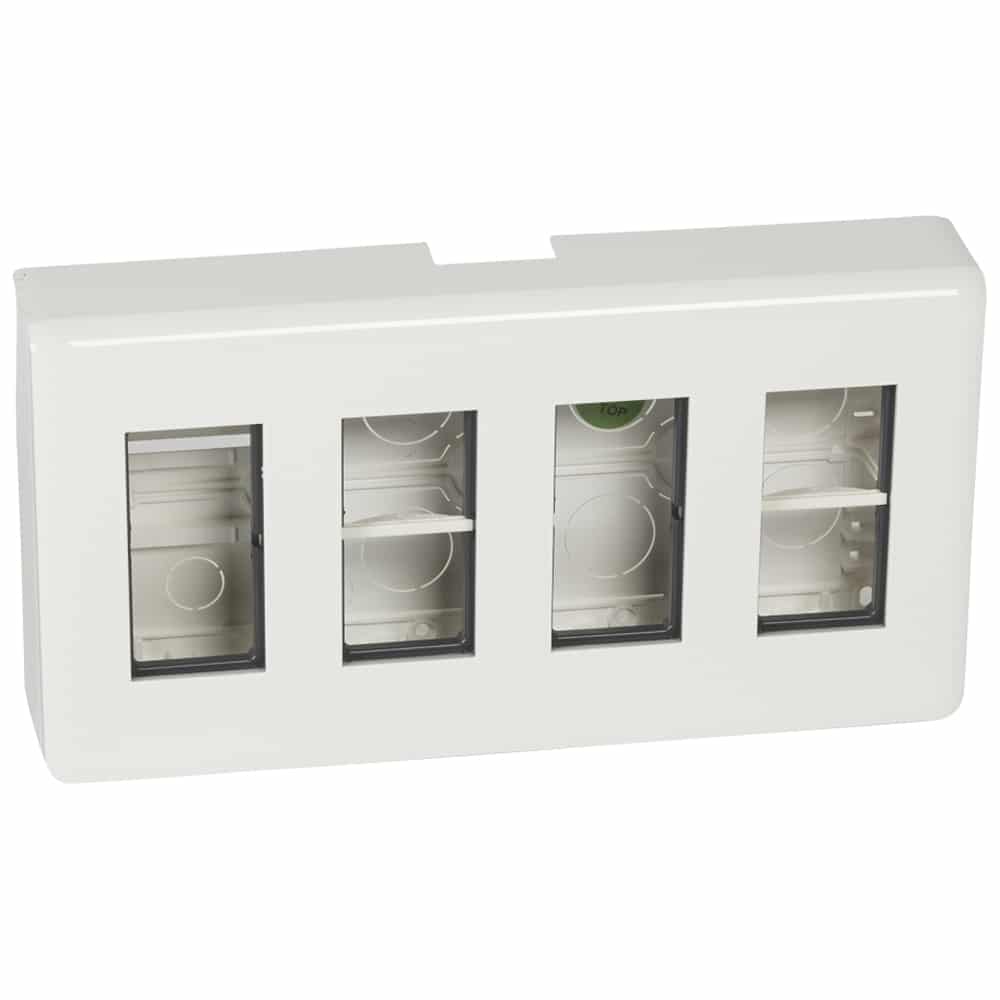 Legrand - Mosaic opbouwkit 4x4 mod met doos+tsschot+afdekplaat - 078888L