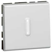 Legrand - Mosaic wissel + verklikker 10A 250V 2 mod. Alu - 079212