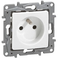 Legrand - Niloé Stopcontact 2P+A 16A met schroefbevestiging wit 10 stuks - 664735