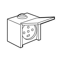 Legrand - Opbouwcontactdoos 3 P + N + A 20A 400V IP44 IK08 grijs - 055707