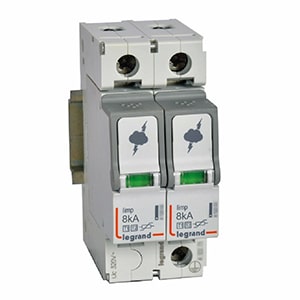 Legrand - Overspann. T1+T2 - 2P - 8kA 1.3kV - Uc 320V - 2 modules - 412251