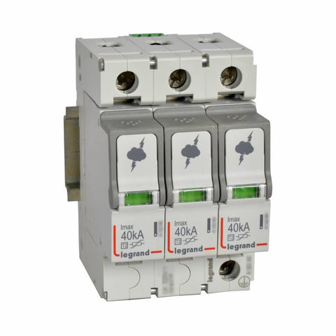 Legrand - Overspann. T2 - 3P - 40kA 2.1kV - Uc 440V - 3 modules - 412232