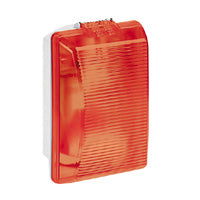 Legrand - Plexo wandlicht rechth. 75 W klasse II-IP55-IK08-E27 rood - 062402