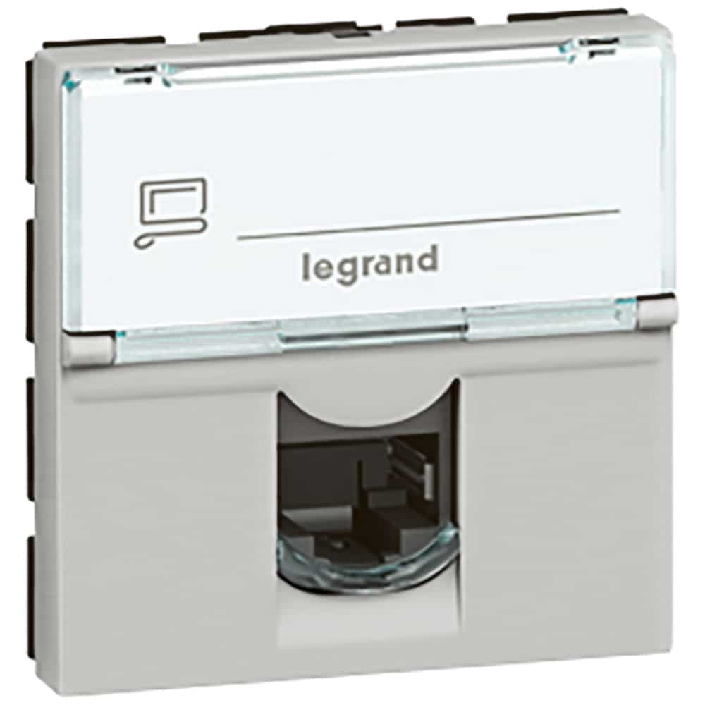 Legrand - RJ45 cat 5e FTP 2 mod alu LCS² Mosaic alu kleur - 079455