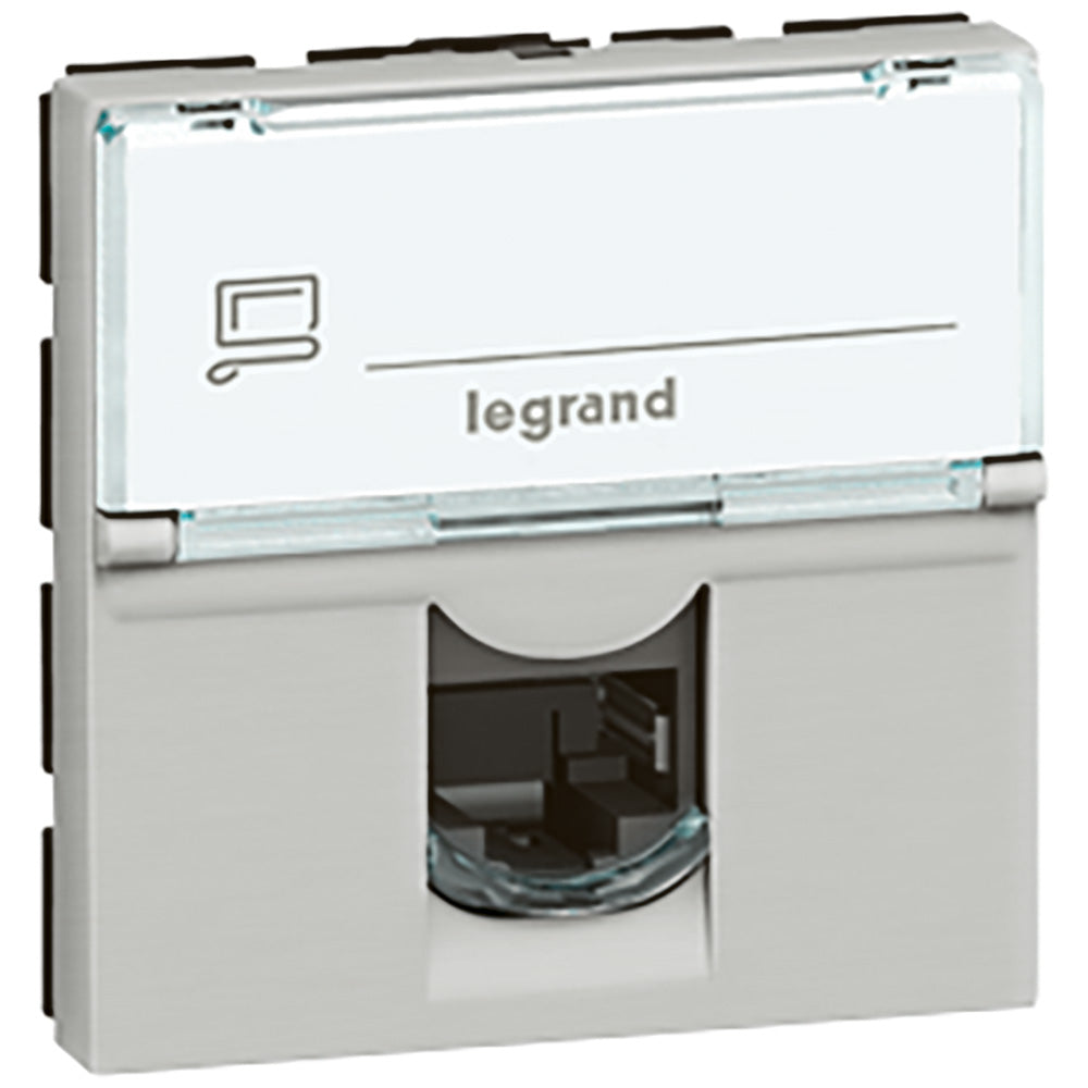 Legrand - RJ45 cat 5e UTP 2 mod alu LCS² Mosaic alu kleur - 079454