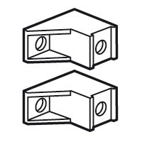 Legrand - Set van 2 steunen blok IP 2x Voor wandkast XL³ 160 - 020050