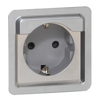 Legrand - Soliroc Stopcontact 2P+A schuko z.deksel 10/16A 250V IP55 IK10 - 077836