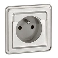 Legrand - Soliroc Stopcontact 2P+A z. deksel 10/16A - 250V - IP20 - IK10 - 077832