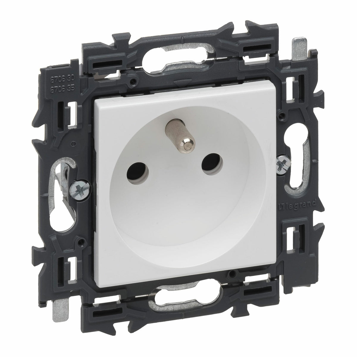 Legrand - Val Stopcontact 2P+A 16A volledig app. wit met spankl. - 741520