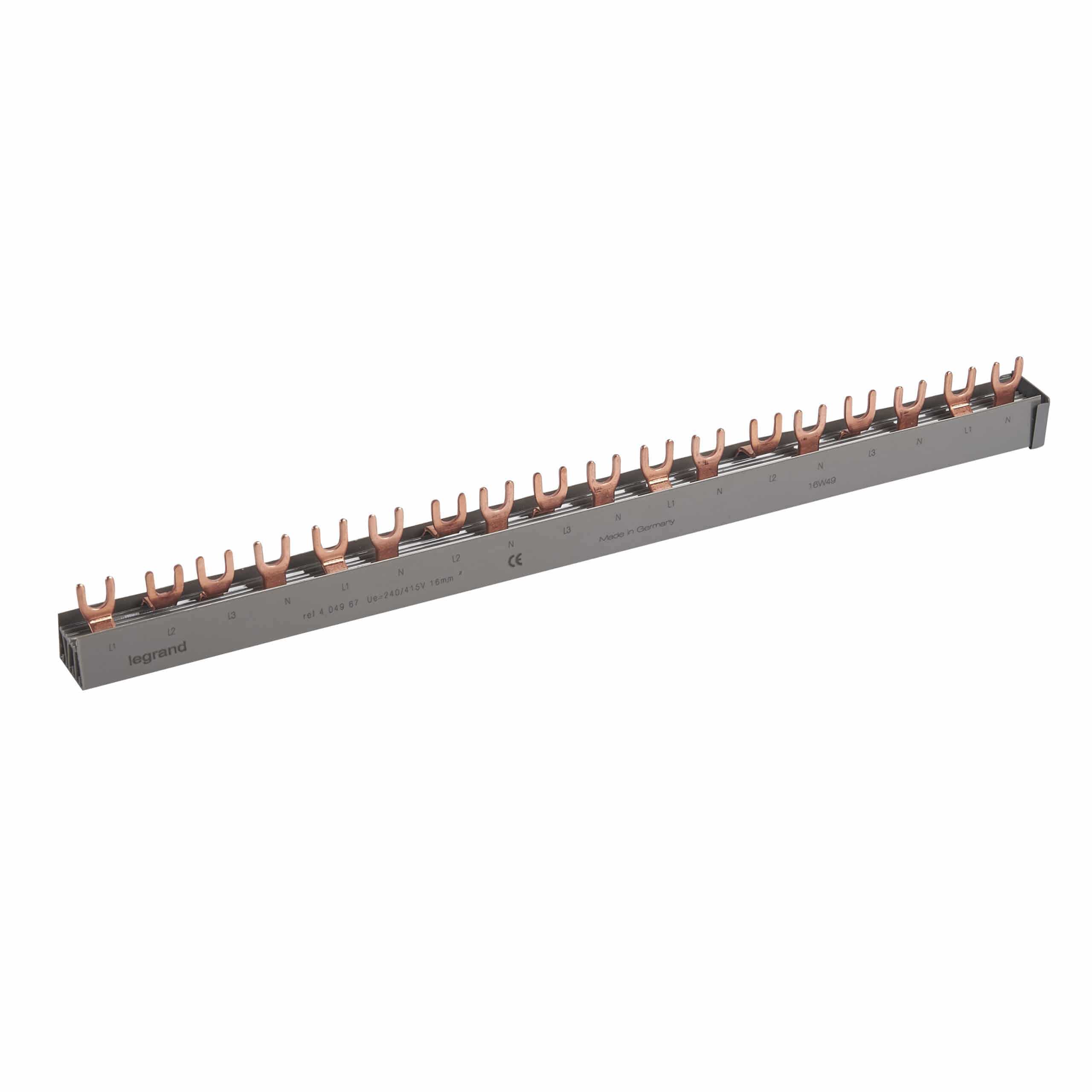 Legrand -Verbindingsrail met vorken 4p 18 modules - 16mm²- 404967