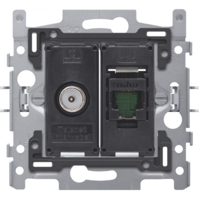 Niko - Aansl. Coax + Rj45 Utp - 170-65158