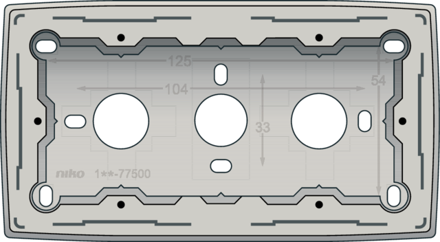 Niko - Opbouwdoos Tweev. L.Grey - 102-77500