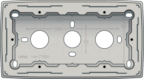 Niko - Opbouwdoos Tweev. L.Grey - 102-77500