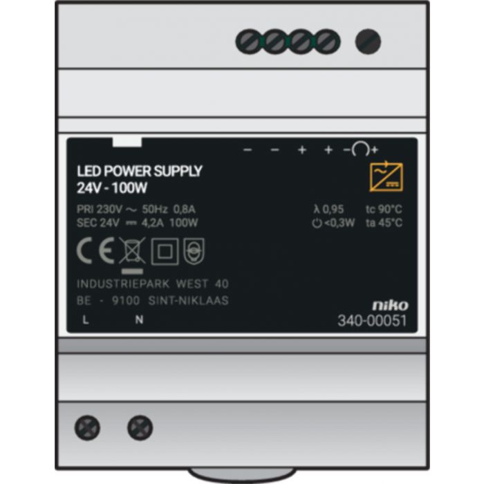 Niko - Voeding 24Vdc-100W Din - 340-00051