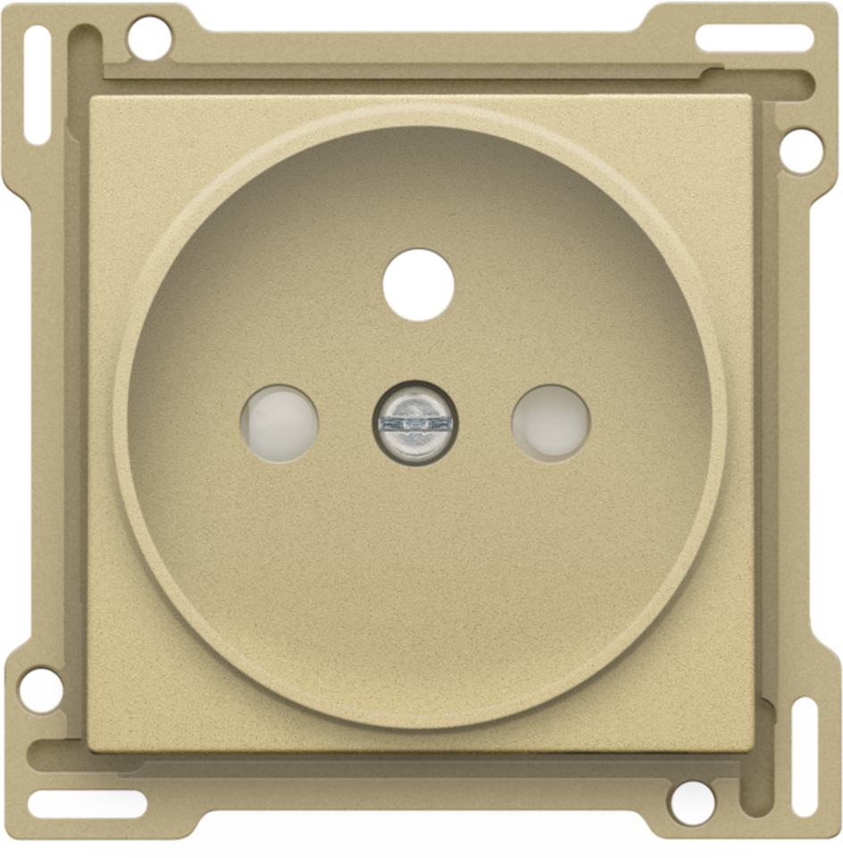 Niko - centraalplaat stopcontact Pen+Veilig Gold - 221-66101