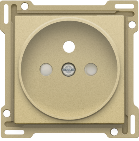 Niko - centraalplaat stopcontact Pen+Veilig Gold - 221-66101
