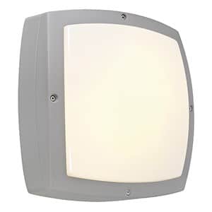 SLV LIGHTING - DRAGAN SQUARE, ZILVERGRIJS, 2XE27, MAX. 2X20W, IP44 - 230394