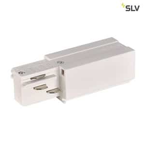 SLV LIGHTING - HV 3 Circuit Track - Eutrac feed-in 1 - Aarding rechts - Wit - 1001514