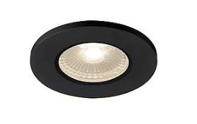 SLV LIGHTING - KAMUELA brandveiligheid plafondinbouwlamp, LED, 3000K, zwart, 38°, dimbaar, IP65 - 1001015