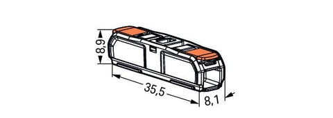 wago - Doorvoerconnectoren voor alle soorten geleiders 0,2 - 4 mm² - 221-2411